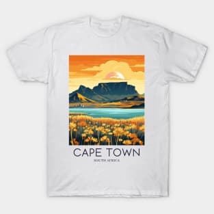 A Pop Art Travel Print of Cape Town - South Africa T-Shirt